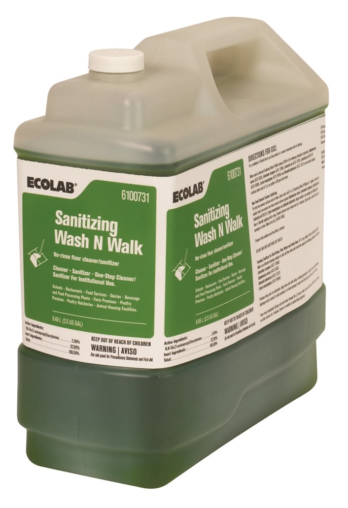 GuestSupply US | Ecolab® Sanitizing Wash N Walk, 2.5 Gallon, #06100731